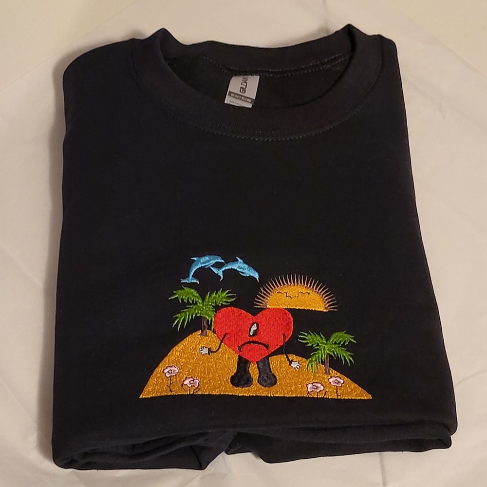 Bad Bunny Embroidered Crewneck Sweatshirt